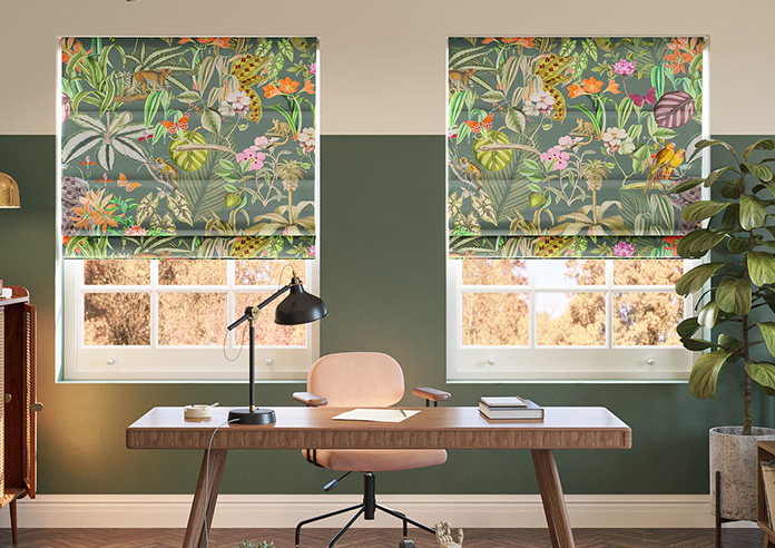 Barbados, Lush Green - Twist&Fit Roman Blind - Image 3